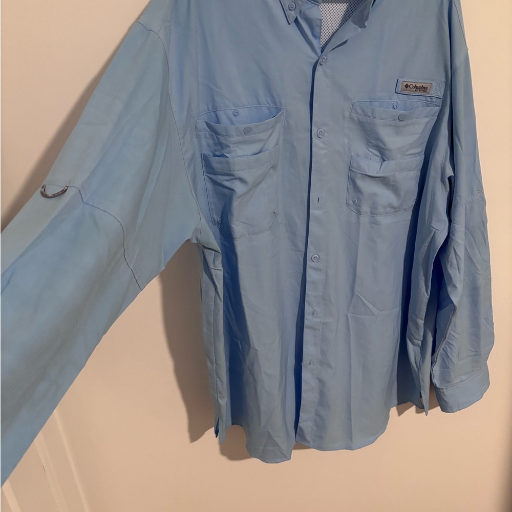 Columbia PFG Long Sleeve Fishing Shirt | Mens XL Tall | Performance Button Down